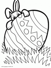 Easter egg coloring pages for children
