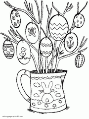 Easter coloring book. Free print out from website