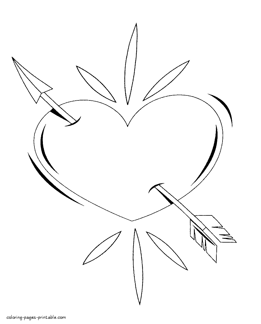 Heart coloring page || COLORING-PAGES-PRINTABLE.COM