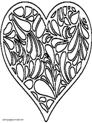 Free coloring pages hearts