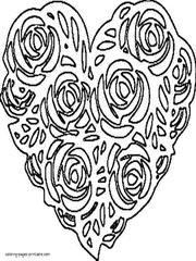 Hearts coloring pages