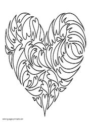Heart colouring pages