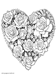 Big heart coloring pages