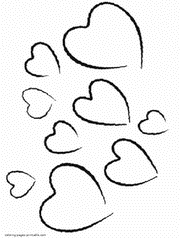 Coloring pages love hearts