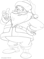 Free printable Santa coloring pages Download for children