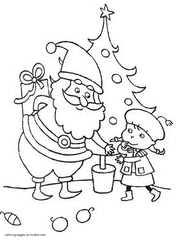 Printable Santa Clause coloring page