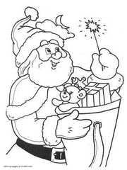 Coloring pages of Santa to print