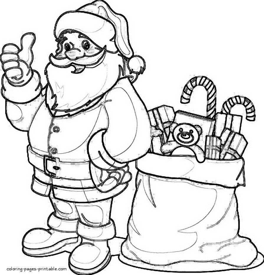 Santa Colouring In Sheets