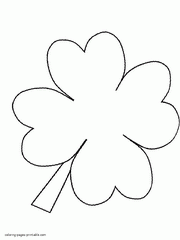 Good luck clover Irish coloring pages