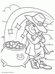 st patrick's day coloring pages shamrock leprechaun