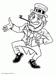 St Patrick S Day Coloring Pages Shamrock Leprechaun Pot Of Gold