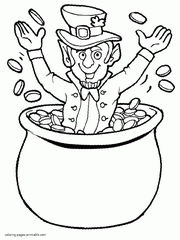 Leprechaun pictures for kids to color