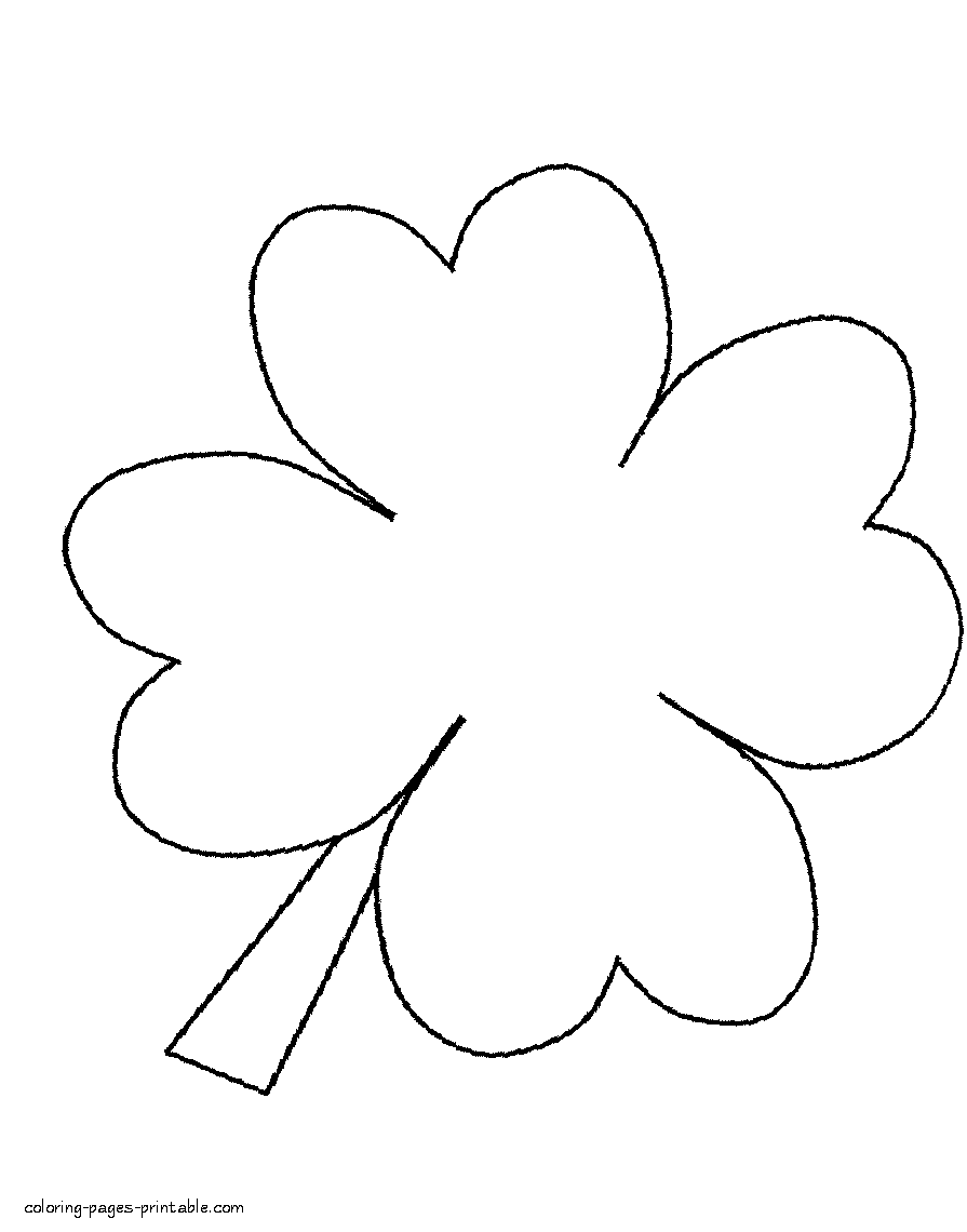 Good luck clover coloring pages || COLORING-PAGES-PRINTABLE.COM