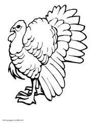 Free coloring pages of Thanksgiving. Turkey
