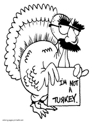 Coloring pages of turkey