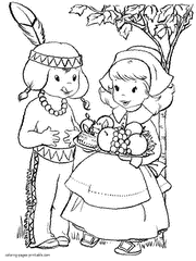 Free Thanksgiving coloring pages for kids. Print it free