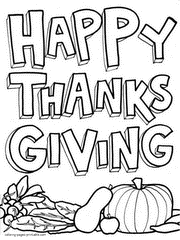 Thanksgiving card printable coloring page