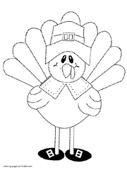 Turkey coloring pages for preschoolers and kindergarten