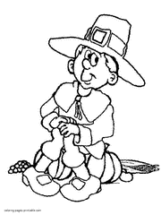 Preschool Thanksgiving coloring pages for holiday
