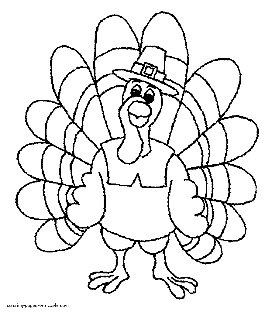 Download Free printable turkey coloring pages || COLORING-PAGES-PRINTABLE.COM