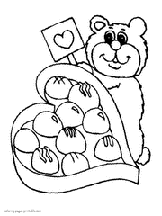 Valentine free printable coloring pages