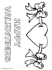 Valentine heart coloring pages to holiday