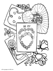 Holidays coloring pages. St. Valentine's Day