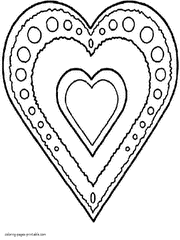 Hearts printable coloring page