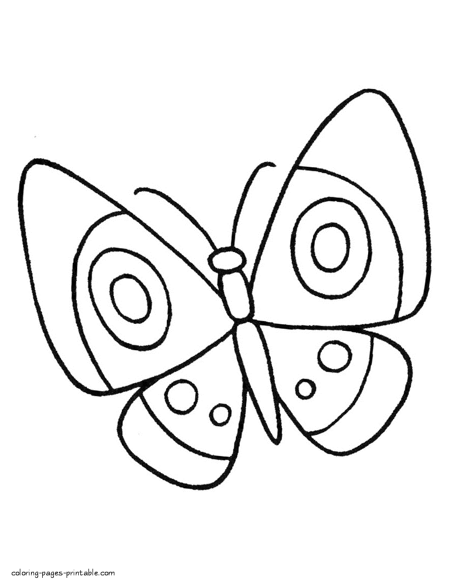 Easy printables of butterflies    COLORING PAGES PRINTABLE.COM