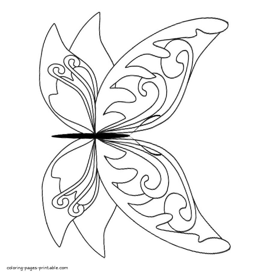 Butterfly colouring sheets || COLORING-PAGES-PRINTABLE.COM