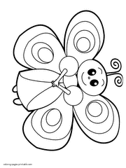Simple printable butterfly coloring pages