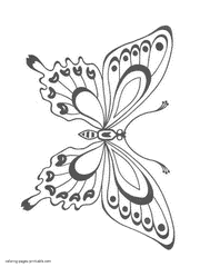 Butterfly coloring pages for adults that you can print