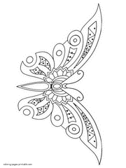 Free printable butterfly coloring pages - very beautiful