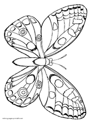 Awesome butterfly coloring pages free