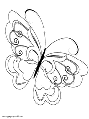 Unusual butterfly coloring printables
