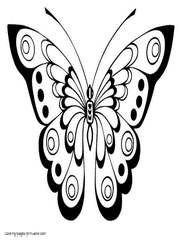 Free coloring book butterfly