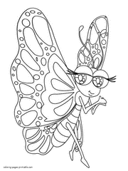 Coloring pages for little girls. Butterfly