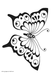 Colouring pages butterfly for kids