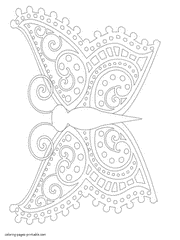 Coloring pages for adults. Butterfly picture