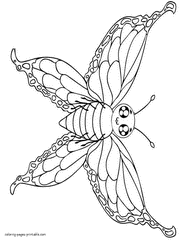 Butterfly colouring pages printable and free