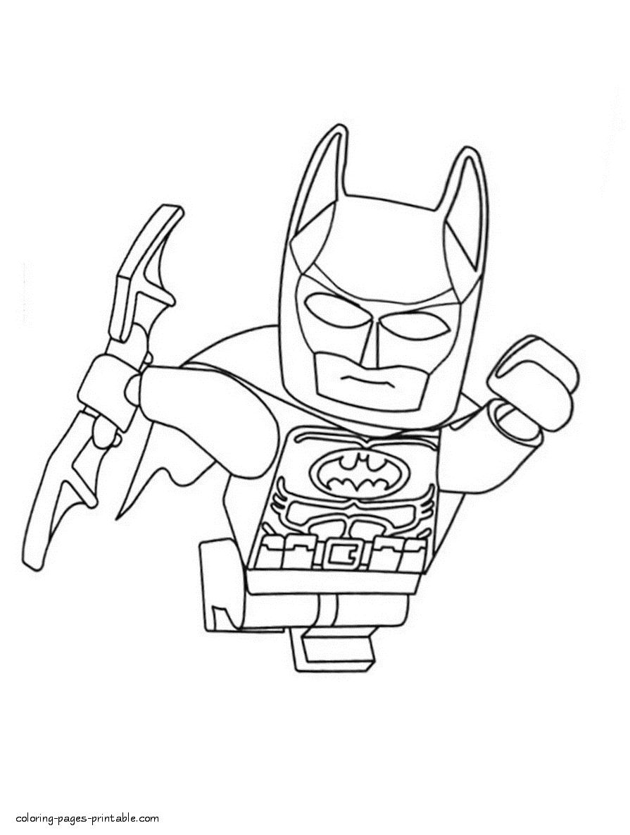 Batman Lego coloring || COLORING-PAGES-PRINTABLE.COM