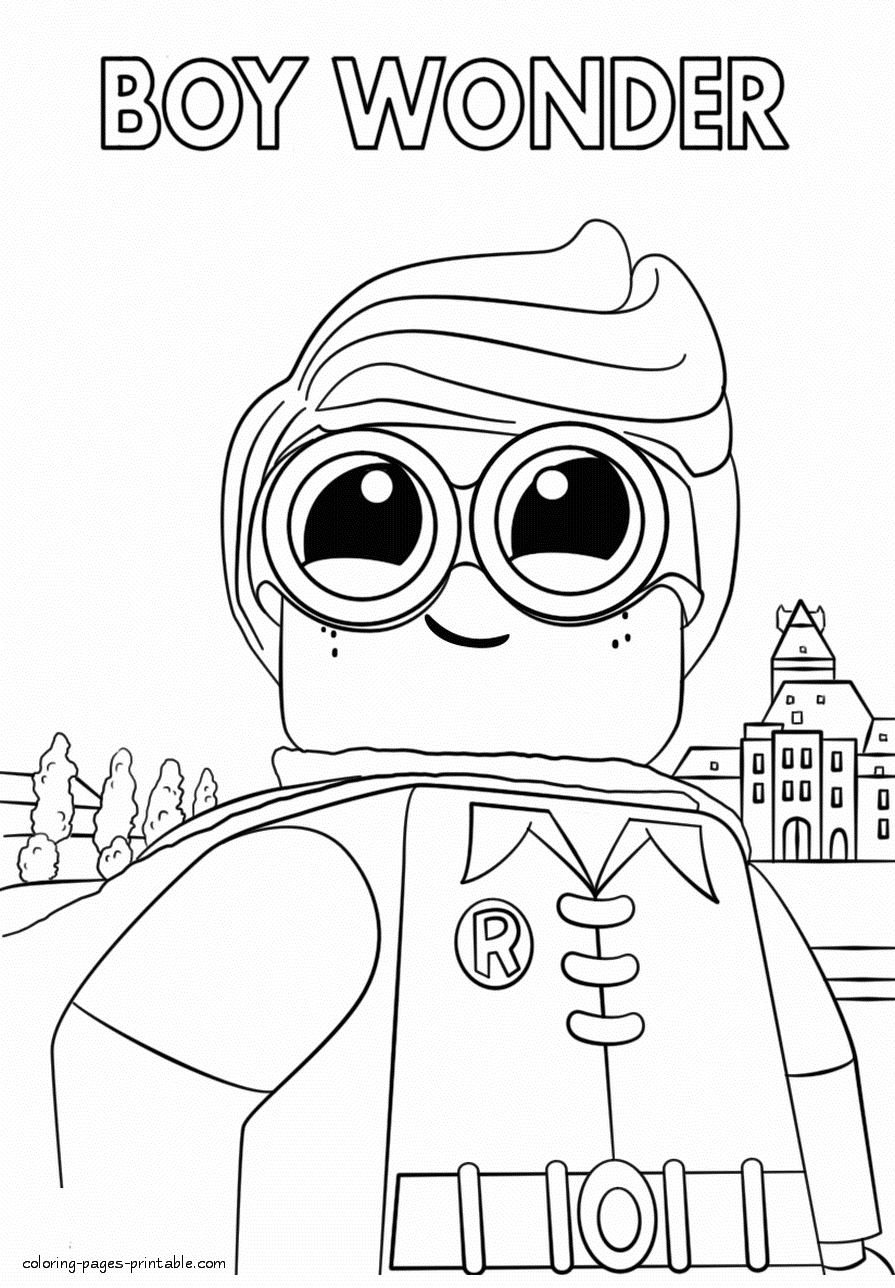 Robin coloring page |