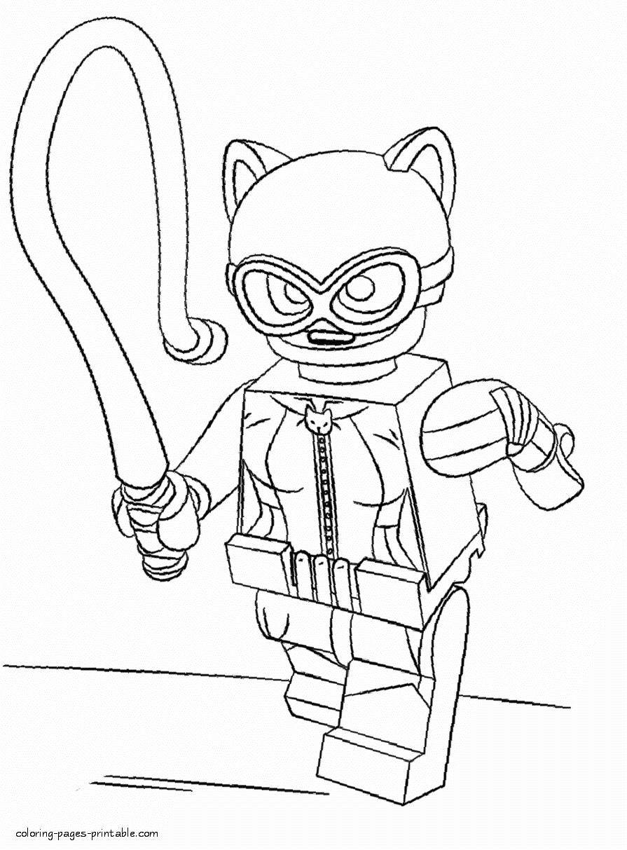 Lego Catwoman coloring pages || COLORING-PAGES-PRINTABLE.COM