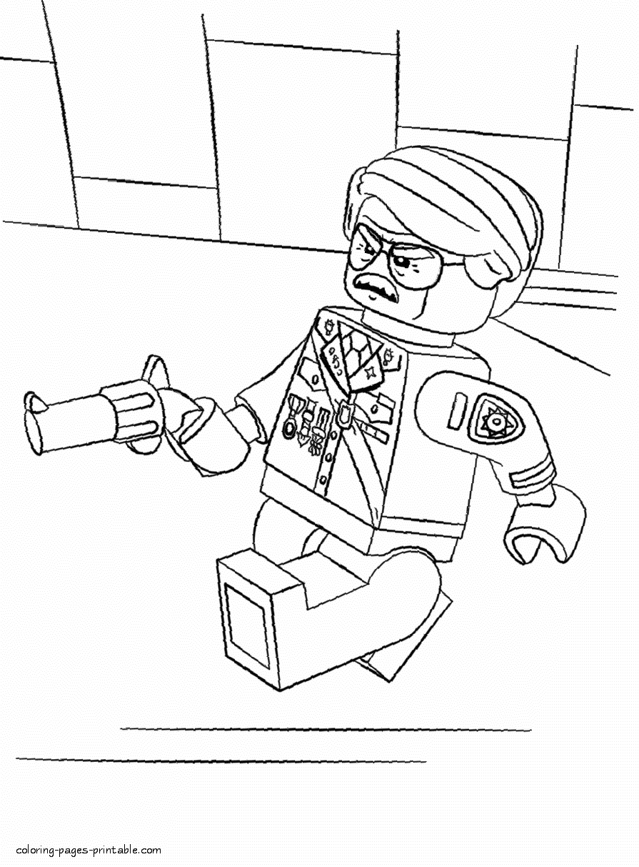 Commissioner Gordon coloring page for boys