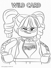 Coloring pages Lego. Harley Quinn from the evil side