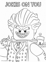 Colouring pages Lego movie. The Joker sheet