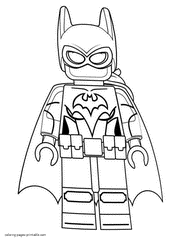 Lego Batman printable coloring pages for little kids 