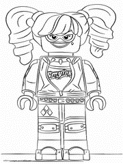 Coloring pages Lego Batman. Harley Quinn toy