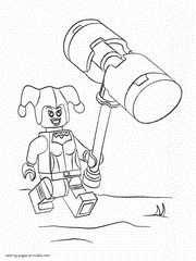 Lego Harley Quinn coloring page. Bad characters