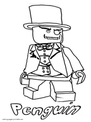 Lego printable coloring pages. Penguin